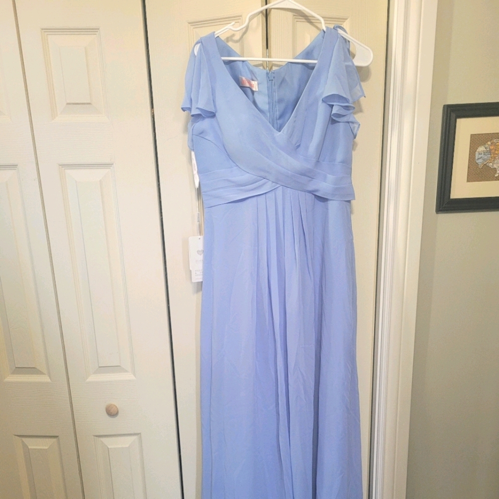 New JJ house light blue bridesmaid wedding dress